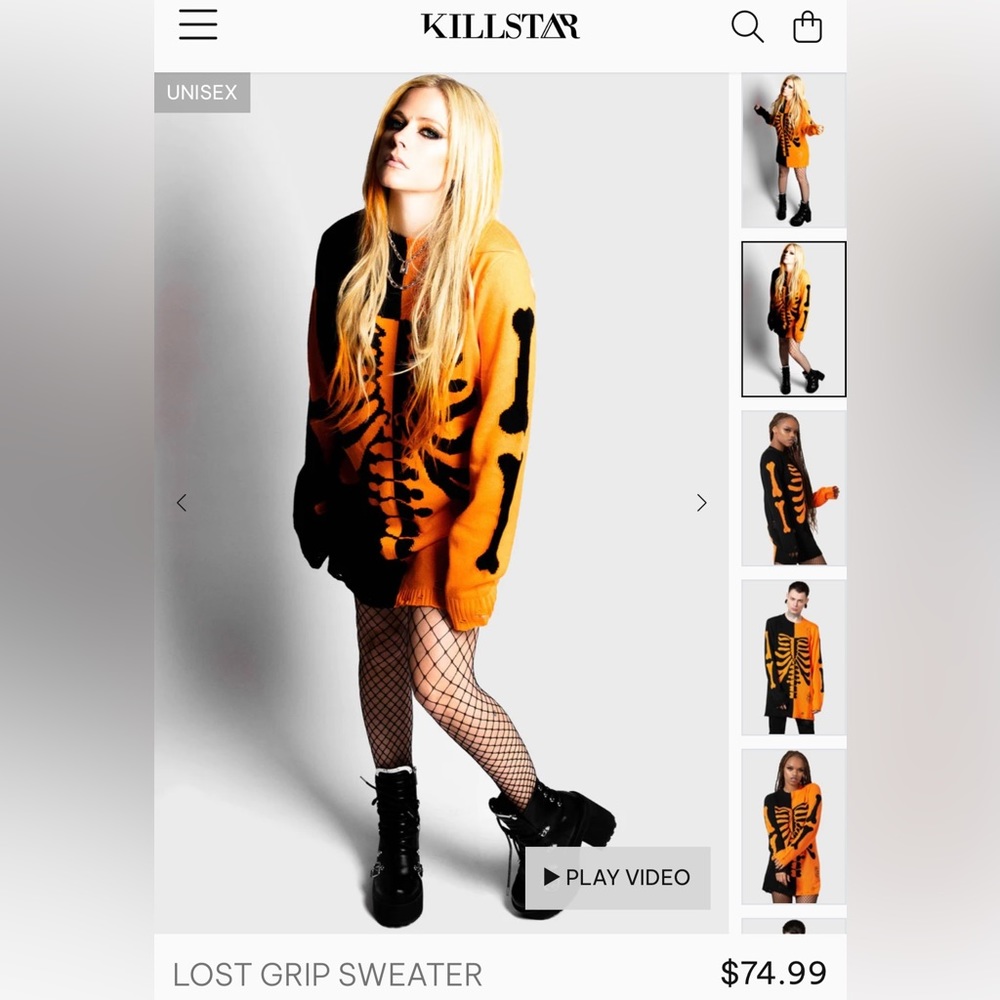 Killstar Lost Grip Sweater